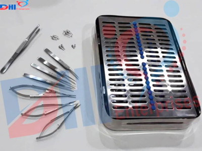 Basic Micro Hand Surgery Surgical Orthopedic Instruments Set Of 16 Pieces BY DHI