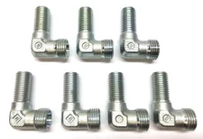 Wira Steel 90-Degree 1/2"-20 Male x M16-1.5 Male Threaded Elbow Fitting NOS