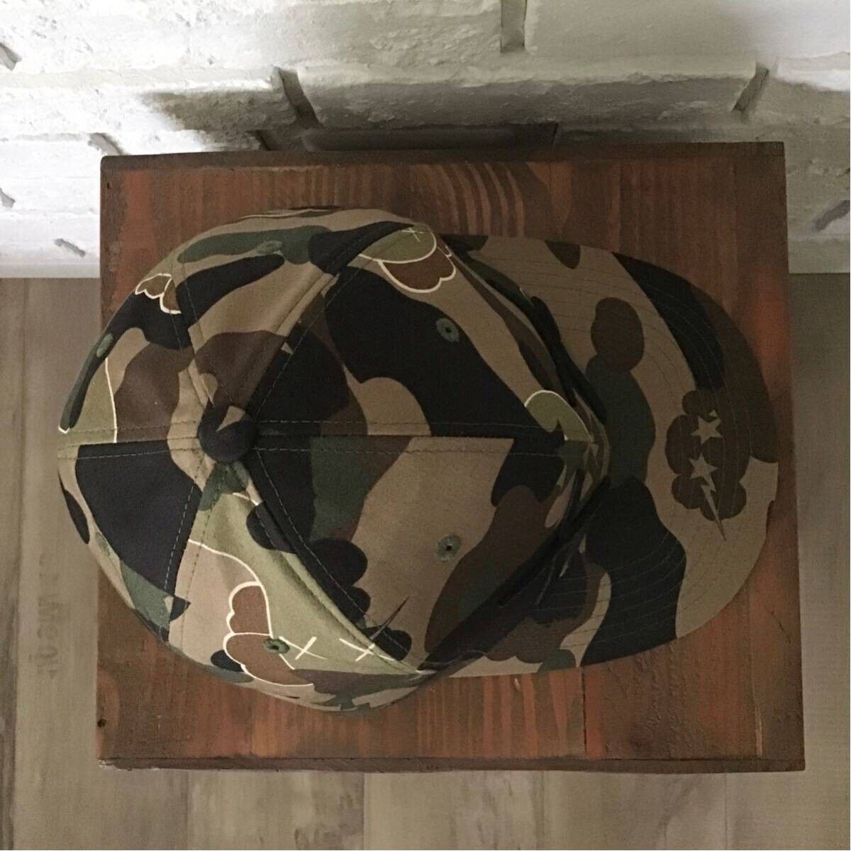 A Bathing Ape Kaws 1st Camo Baseball Cap Bendy Size M Japan A Bathing Ape Kaws 1st Camo Baseball Cap Bendy Size M Japan