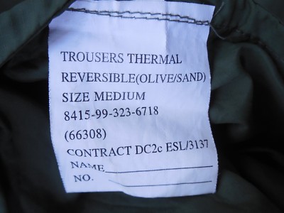 British Army Extreme Cold Weather Winter Pants Size Medium
