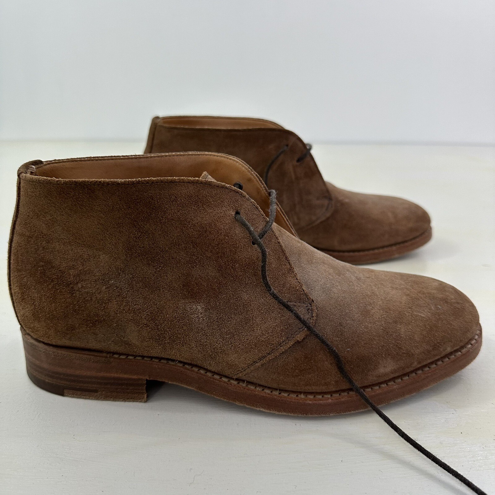 EUC Made In England Sanders Brown Suede Ankle Boots 9 US UK 8 Chukka