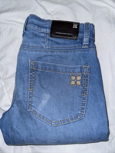 BCBG MaxAzria May Skinny Zip Hem Jeans Women’s Sz 26 Aqua Blue Denim A+ Cond - Picture 2 of 9