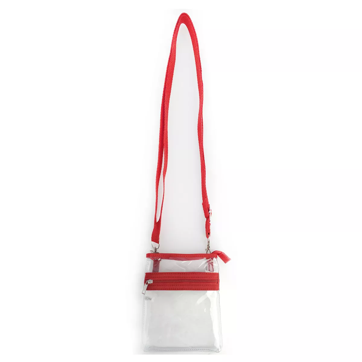 Cute Red Small Transparent Purse Clear Handbag Shoulder Cross body