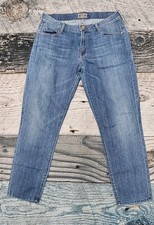 Mother Skinny,Not Skinny Cropped Ankle Jeans Tea for Two Women's Size 28