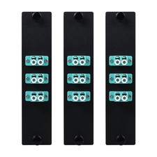 3 PCS 6 Fibers OM3 Multimode Patch Panel LC UPC Duplex Adapters LGX