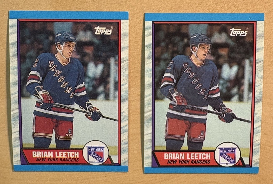 2 Brian Leetch 1989 Topps Rookie Cards #136, NM-MT, New York Rangers