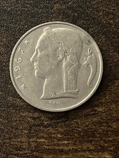 1967 Belgium 5 Five Francs Beautiful Actual Coin TC1339*