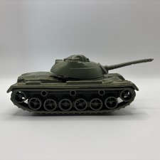 Vintage 1960's Plastic Toy Tim Mee M48 Patton Battle Tank US Army Green Military