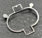 Coro Duette Vintage Silver Dress Clip Frame Only Art Deco Brooch Pin Jewelry