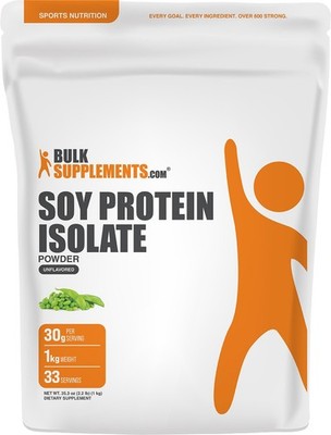 BulkSupplements Soy Protein Isolate Powder - Vegan Protein - 30g per Serving