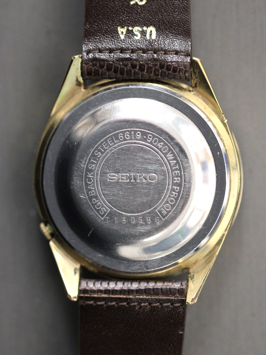 Nice Vintage Running Seiko Sportsmatic 5 6619A Diashock 21 Jewel