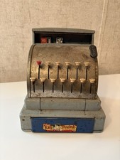 VNTG Tom Thumb Cash Register Toy Western Stamping Co. Original Works Missing Key
