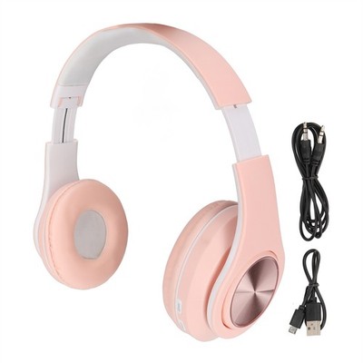 Bluetooth Headset Noise Reduction Foldable Wireless Headphone Colorful Light