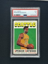 1971 TOPPS #20 SPENCER HAYWOOD PSA 5