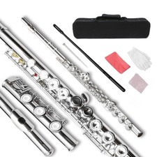 New 17 Key Flute Closed Hole Flutes Nickel-plated Keys with Case  Accessories