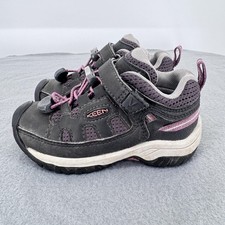 KEEN Kids Waterproof Hiking/Walking Shoes Purple Grey Size 24 EUR / US Toddler 8