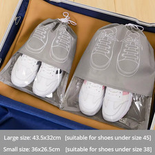 5Pcs/Set Shoe Storage Bag with Thickened Non-Woven Fabric Strap Mouth Large Capa