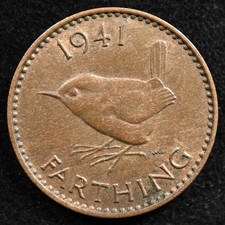 Great Britain 1 Farthing 1941, Coin, Inv#G621