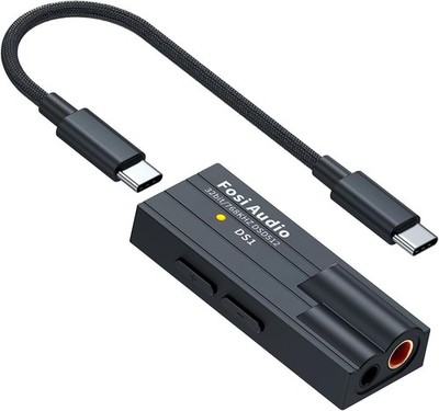 Fosi Audio DS1 Portable DAC Headphone Amplifier with ES9038Q2M Chip, Supports 