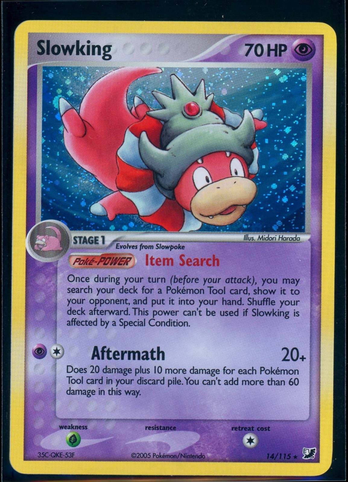 Pokemon EX UNSEEN FORCES - #14/115 Slowking - Holo - ENG - NM/M