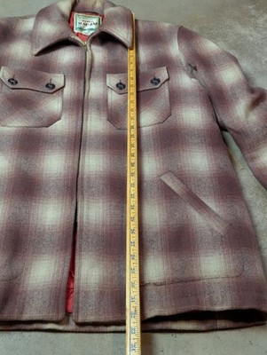 VINTAGE WOOL JACKET SHADOW PLAID MERRILL MAC JAC BELTED BACK 50s