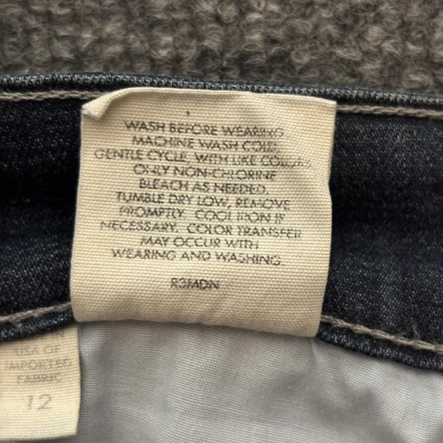 Eileen Fisher Jeans Womens 12 Dark Wash Stretch Organic Cotton Straight Leg - Picture 8 of 17