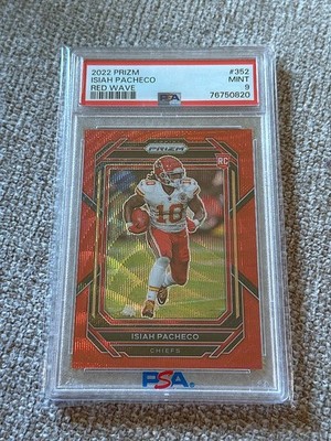 2022 Panini Prizm Isiah Pacheco Red Wave /149 RC