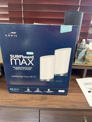 ARRIS SURFboard DASH mAX AC3800 Tri-Band Mesh Wi-Fi 5 System 2-Pack Open Box