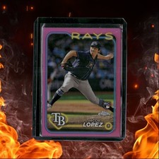 2024 Topps Chrome Jacob Lopez Pink Refractor Rookie #225