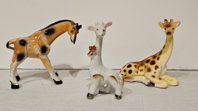 Vintage Giraffe's Porcelain, made in Japan 1950-1960s Unique Trio