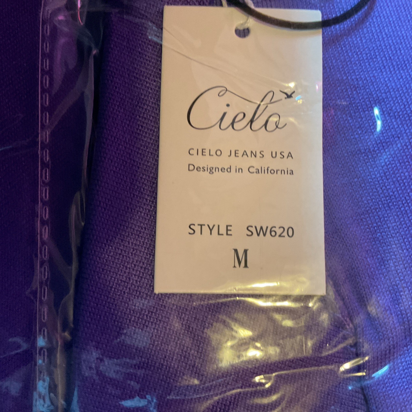 Cielo Blue/Red /Purple Open Front Lightweight Cardigan All Size M