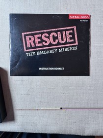 Nintendo NES Rescue: The Embassy Mission Game Cartridge With Manual & Cover