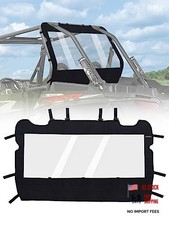 UTV Soft Rear Windshield -Polaris RZR Back Window - Durable, Easy Black