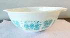 Vintage! Pyrex Amish Butterprint Turquoise Cinderella Mixing Bowl 2 1/2 Qt #443