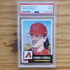 Topps 2023 Living Corbin Carroll #626 Rookie PSA 9 Arizona Diamondbacks /4035