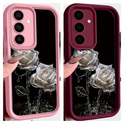 Hülle für Samsung S25 S24 S23 Ultra S22 S21 FE A56 A26 A53 A35 Rosa Silikon Case