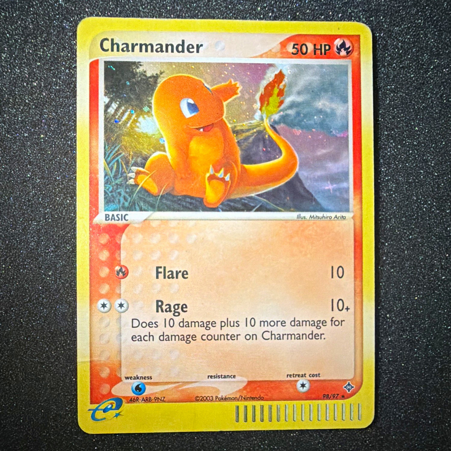 Pokémon Charmander 98/97 EX Dragon Secret Rare Holo English 50 HP Basic