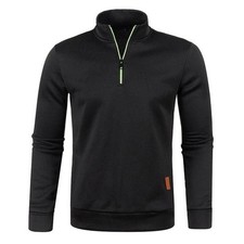 Mens Half Zip Fleece Jacket Warm Winter Pullover Jumper Sweater Sweatshirt Tops