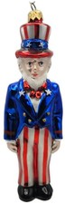 Uncle Sam Patriotic July 4th Christmas Orname...
