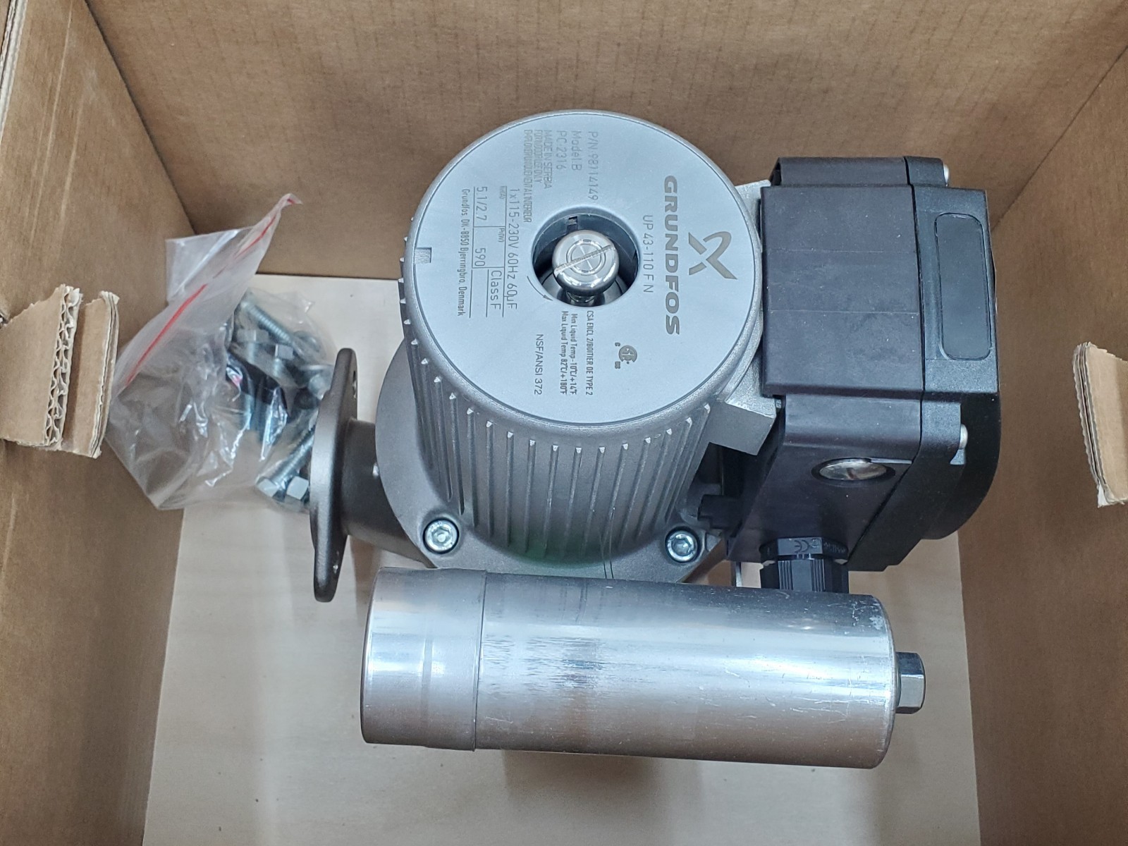 Grundfos UP 43-110FN Stainless Steel ¾HP Circulator Pump 98114149 - NEW in Box