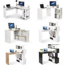 Mondeer L-Shaped Corner Computer Desk Workstation Home Office Desks PC Table