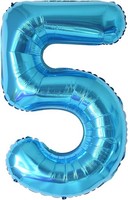 Geburtstag Zahlen Luftballon 5 Jahre | Folienballon Kindergeburtstag Deko 5 XXL