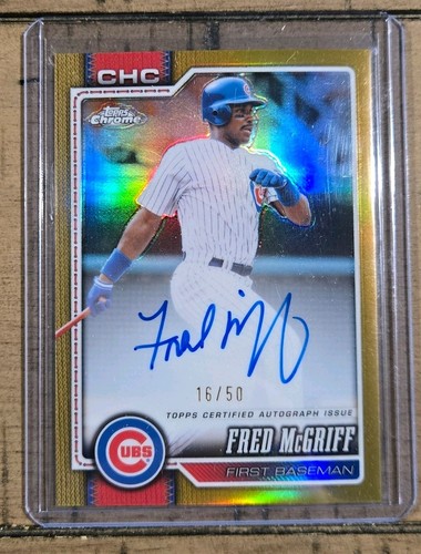 Topps Chrome 2026 Chrome Legends Autographs Fred McGriff CLA-FM Auto /50 Gold