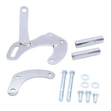 Short Water Pump Power Steering Pump Bracket Fits For Sbc Small Block Silver Short Water Pump Power Steering Pump Bracket Fits For Sbc Small Block Silver