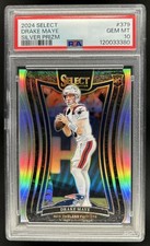2024 Panini Select Drake Maye Suite Silver Prizm Rookie RC #379 Patriots PSA 10