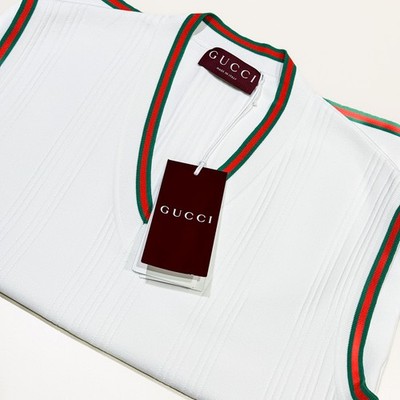 Gucci Vest top with Web trim Style ‎836104 XKEVF 9066 Size L | eBay