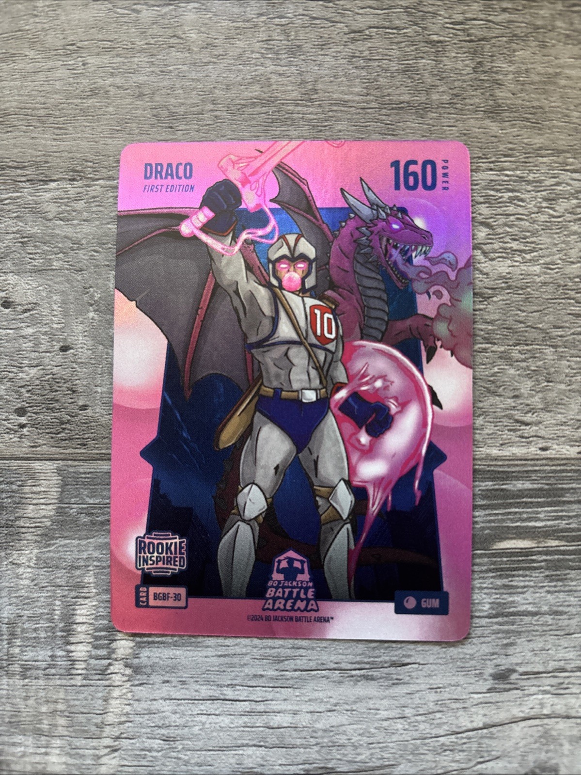 2024 Bo Jackson Battle Arena Draco Pink Gum 1st Edition Drake Maye BGBF-30