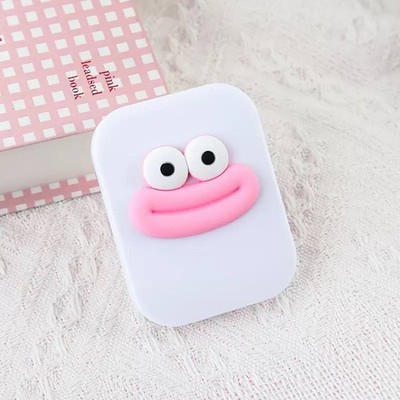 White Cartoon Folding Makeup Mirror Cute Portable Pocket Mirror