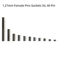1.27mm Female Pins Sockets SIL 40 Pin Header Single Row PCB Connector Headers