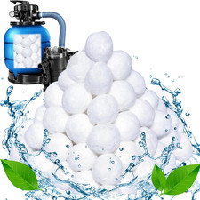 3 Lbs Pool Filter Balls for Sand Filter, Reusable Pool Fiber Filter Balls